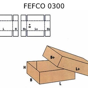 Телескопическая коробка FEFCO 0300