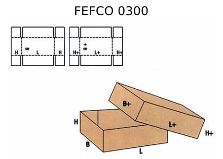 Телескопическая коробка FEFCO 0300