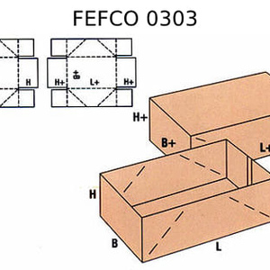 Телескопическая коробка FEFCO 0303