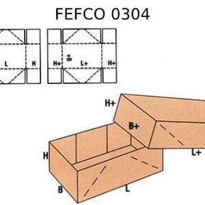 Телескопическая коробка FEFCO 0304