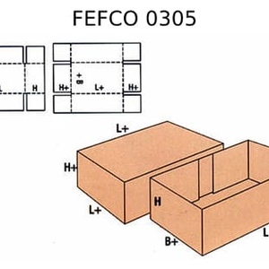 Телескопическая коробка FEFCO 0305
