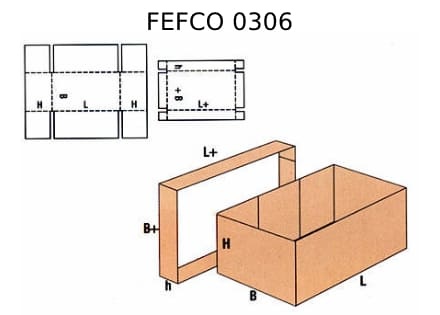 Телескопическая коробка FEFCO 0306