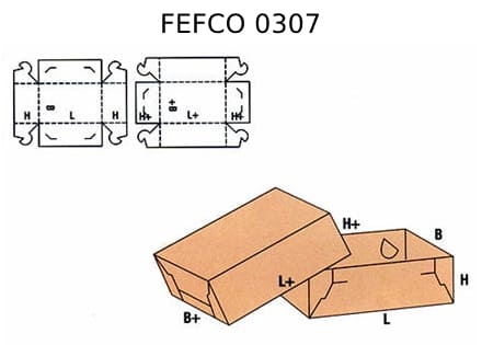 Телескопическая коробка FEFCO 0307