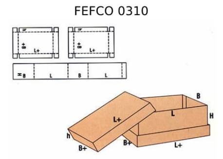 Телескопическая коробка FEFCO 0310