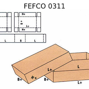 Телескопическая коробка FEFCO 0311