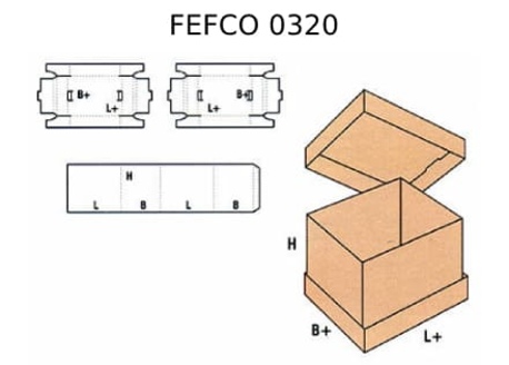 Телескопическая коробка FEFCO 0320