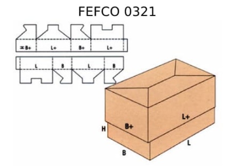Телескопическая коробка FEFCO 0321
