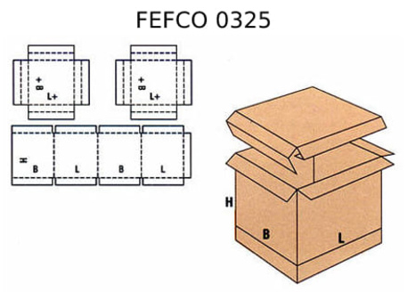 Телескопическая коробка FEFCO 0325