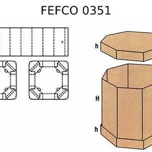 Телескопическая коробка FEFCO 0351